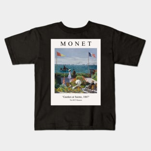 Claude Monet Painting - Garden at Sainte Kids T-Shirt